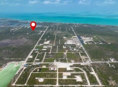 Aerial view of land in secret beach