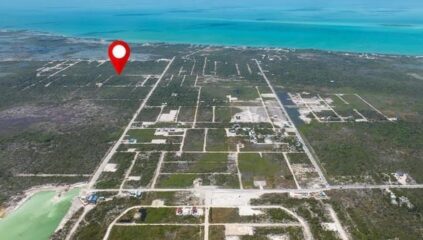 Aerial view of land in secret beach