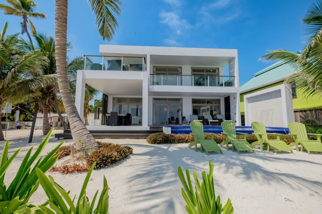 home in belize on the beachfront of ambergris caye